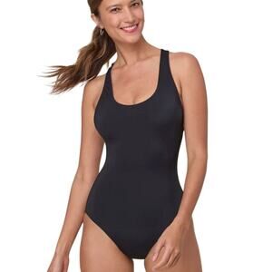 NWOT Andie Swim Women's Tulum One Piece Swimsuit Black Smooth Padded Medium